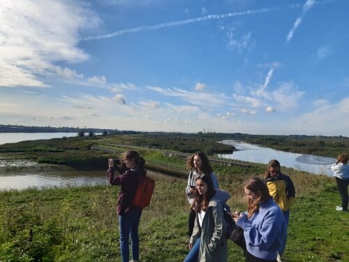 Summer school participants on an outdoors excursion