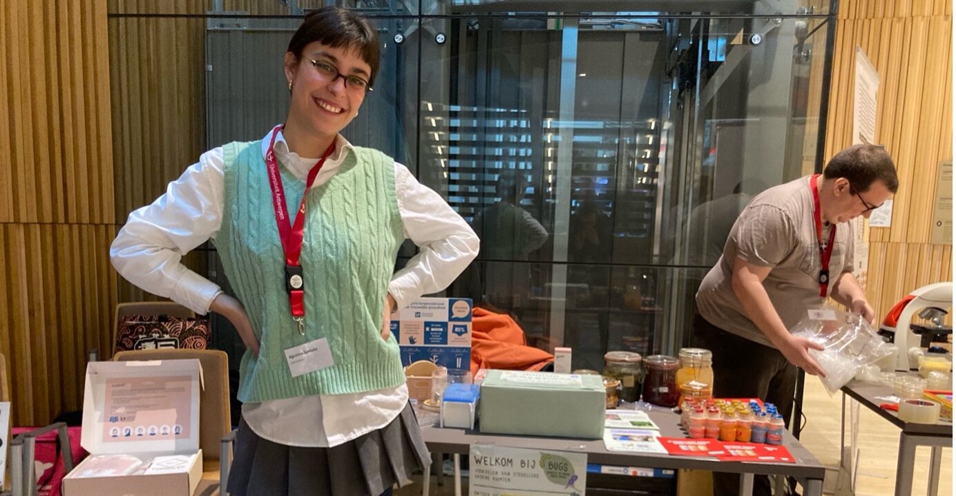 Lead PhD student of BUGS Agustina Santullo at the Day of Science fair, ...