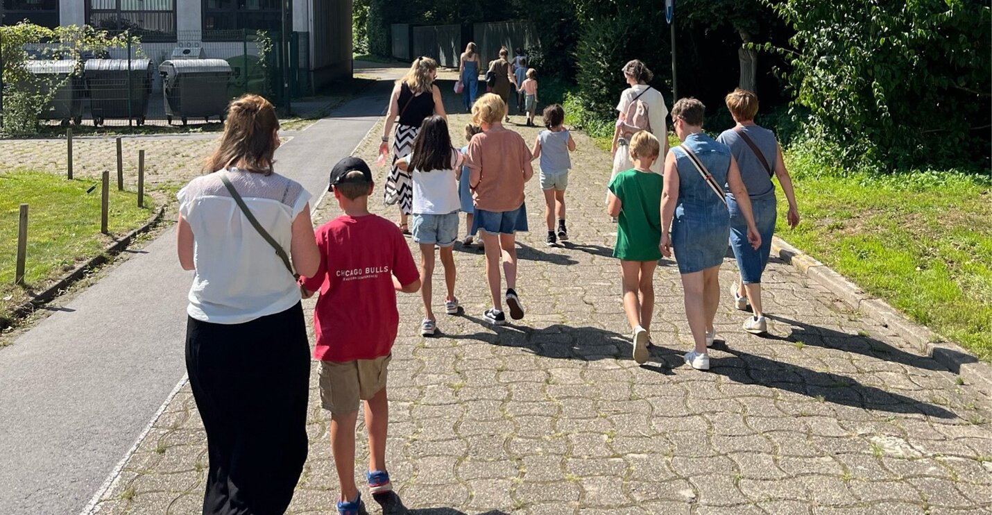 Op weg naar het park