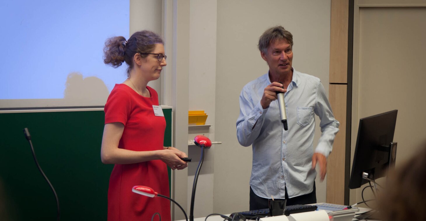 Professor Frank Kooy and Dr. Anke Van Dijck opening the ADNP conference in 2022